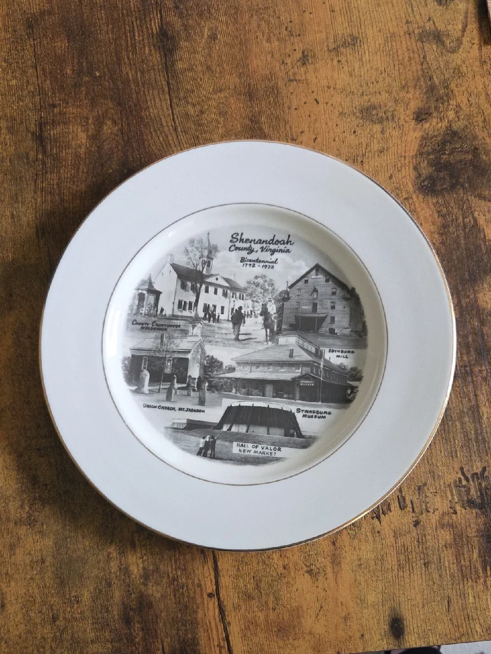 Shenandoah County‎ Virginia Bicentennial  Commemorative Decorative Plate